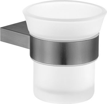 Sanco Academia Wall Mounted Glass Gray Cup Holder