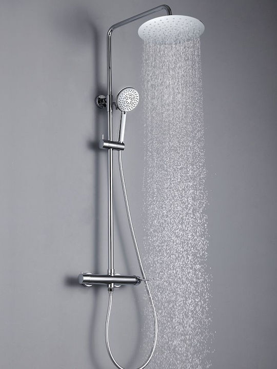 Orabella Preciosa Adjustable Shower Column with Bathtub Mixer Bronze