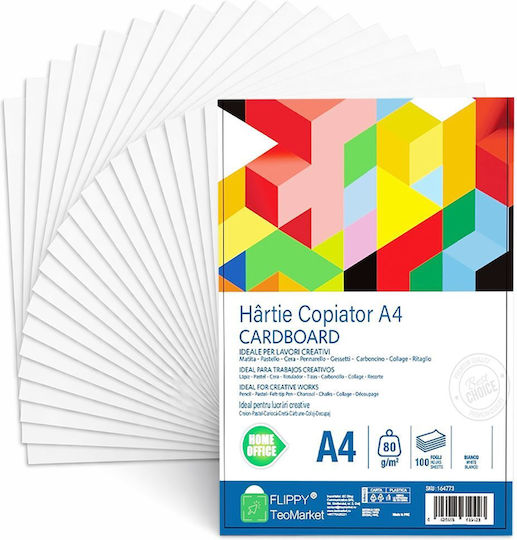 Mutual Trust Carton Hârtie Copiator A4 Flippy 80 Gsm 100 Foi Top 210 X 297 Mm Hârtie Multifuncțională Imprimare Copiere Proiecte Creative