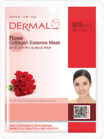 Dermal Rose Μάσκα Ομορφιάς Προσώπου για Ενυδάτωση