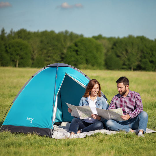 Σκηνή Camping Igloo Μπλε 3 Εποχών για 2 Άτομα 205x150x105εκ.