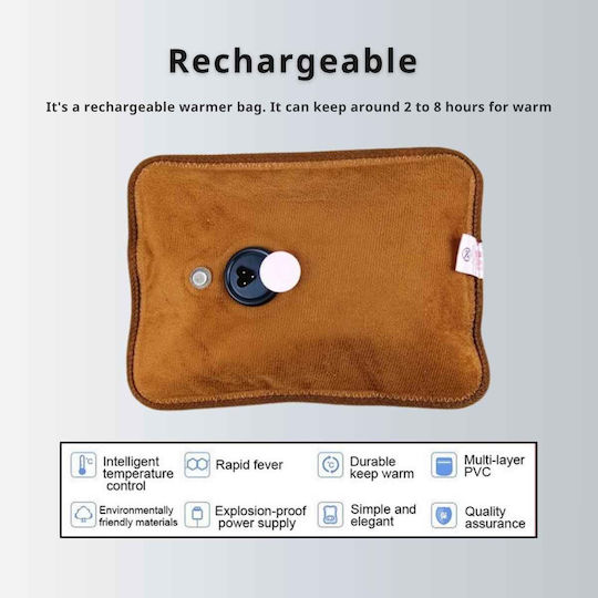 Uncle George Electric Heating Pad Pillow Brown 26x19cm