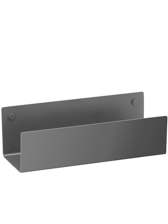 Sanco Wall Mounted Metallic Gray Bathroom Shelf