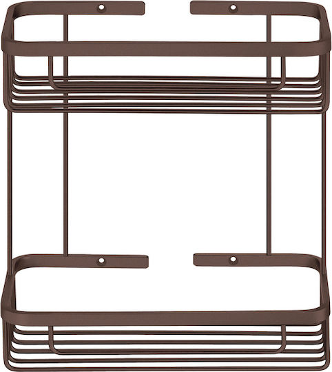 Sanco 00004-M118 Wandmontiertes Badezimmerregal Metallisch Grau