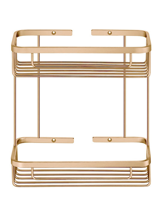 Sanco 00004-M102 Wall Mounted Bathroom Shelf Metallic Beige