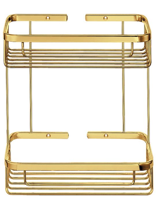 Sanco 00004-M102 Wall Mounted Bathroom Shelf Metallic Beige