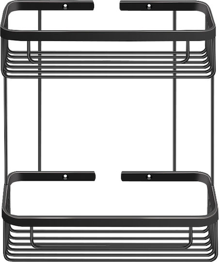 Sanco Wandmontiertes Badezimmerregal Metallisch Braun