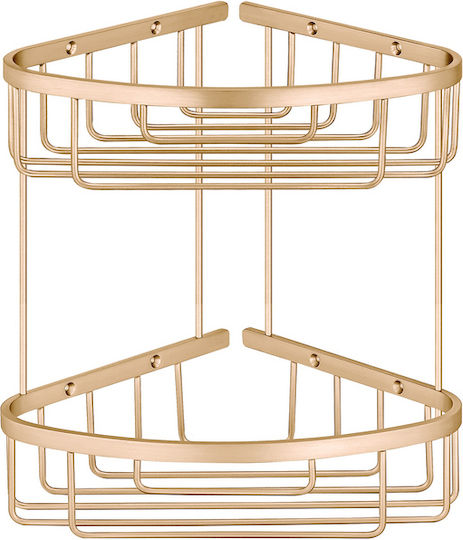 Sanco 00009-M101 Eckmontierte Metallische Badezimmerregal Weiß