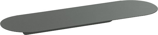 Sanco Wandmontiertes Badezimmerregal Metallisch Grau