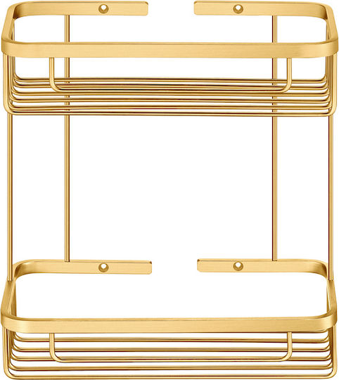 Sanco 00004-M101 Wandmontiertes Badezimmerregal Metallisch Weiß