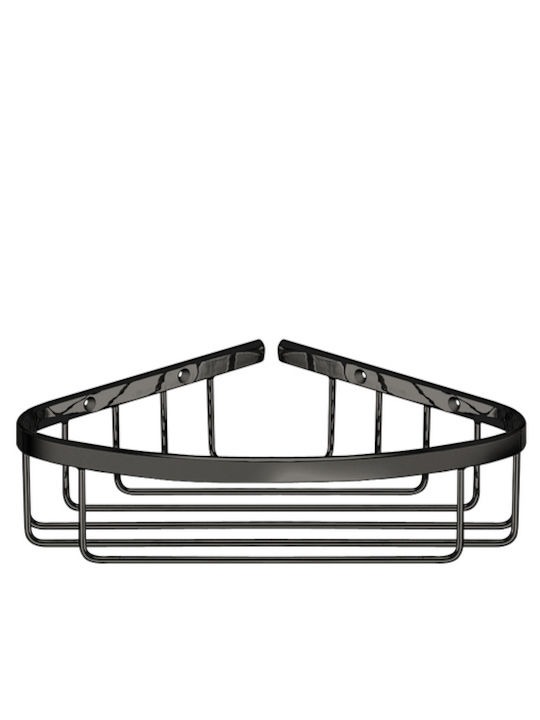 Sanco Corner Wall Mounted Bathroom Shelf Metallic Brown