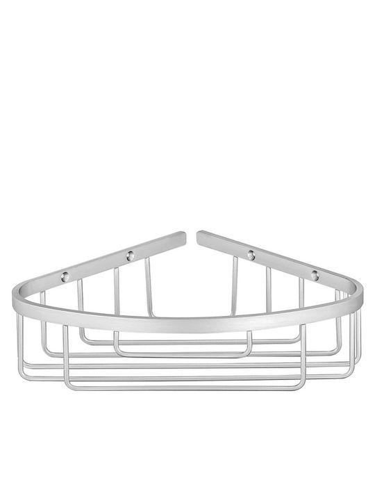 Sanco Corner Wall Mounted Bathroom Shelf Metallic Brown