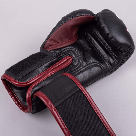 8 Weapons Leather Boxing Gloves for Competition Black