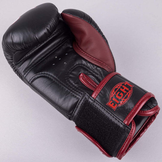 8 Weapons Leather Boxing Gloves for Competition Black