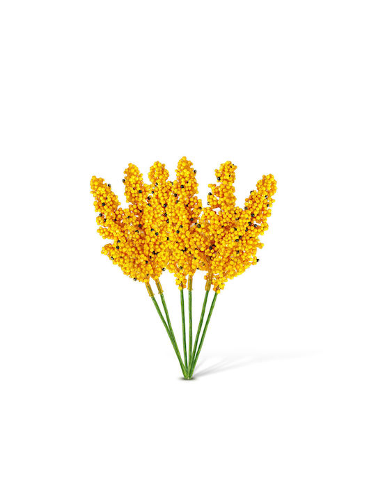 Set Decorative Twiglets 18.6 Cm 6 Pieces Yellow Red Colors