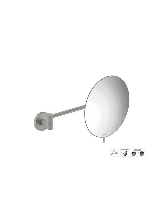 Sanco Magnifying Brown Bathroom Mirror