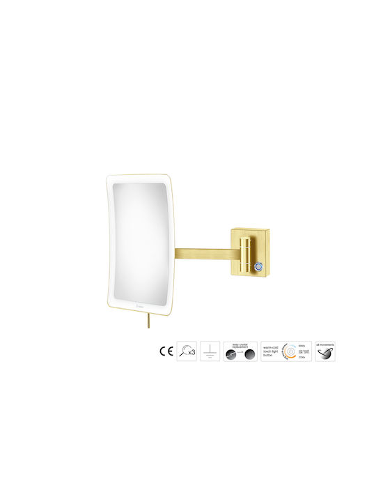 Sanco MRLED-305-A03 Magnifying Bathroom Mirror Led Silver