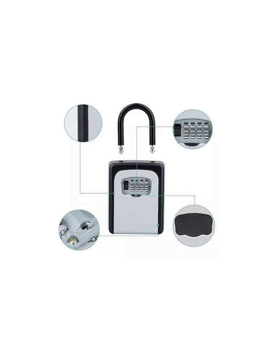 Metallic Wall Key Holder With Lock