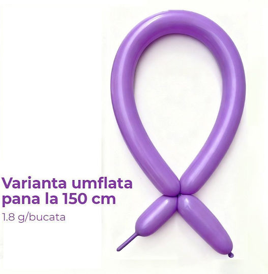Compoziție cu 50 Baloane Flori Violet 30 cm