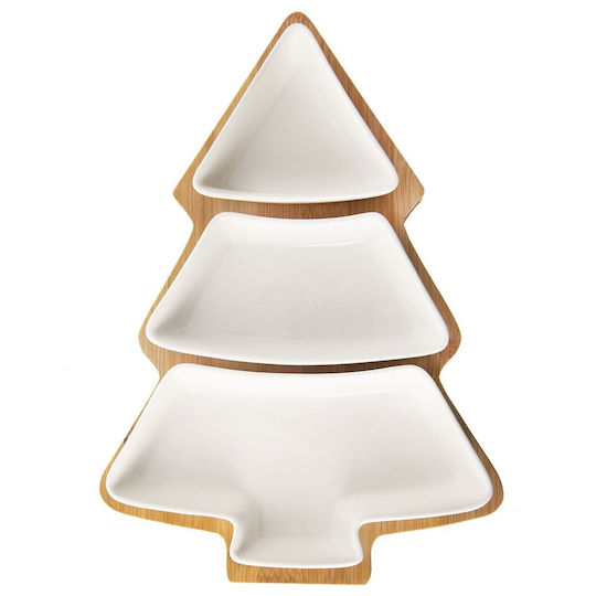 Orion Bol Decorativ din Porțelan Alb 28x20x4cm 4 Bucăți