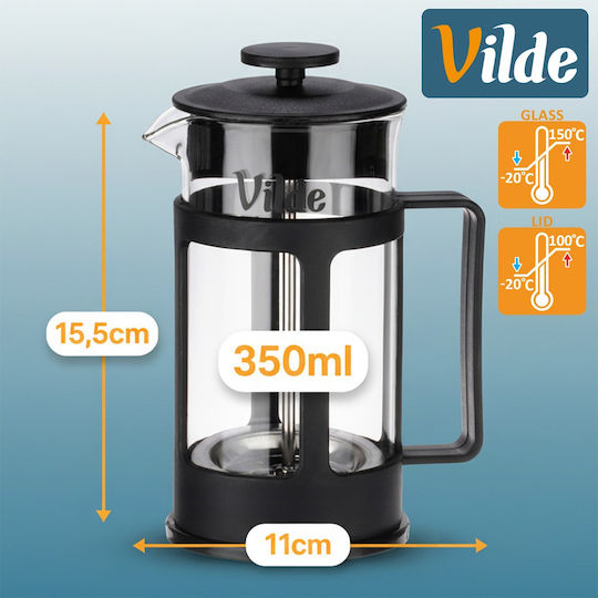 Vilde Cafetieră cu Filtru Manual din Oțel Inoxidabil Maro 350ml