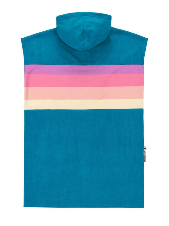 We Ride Local Beach Poncho Blue