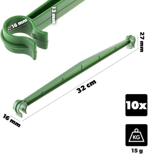 Kadax Pole Connectors 16 Mm Green 10 Pcs