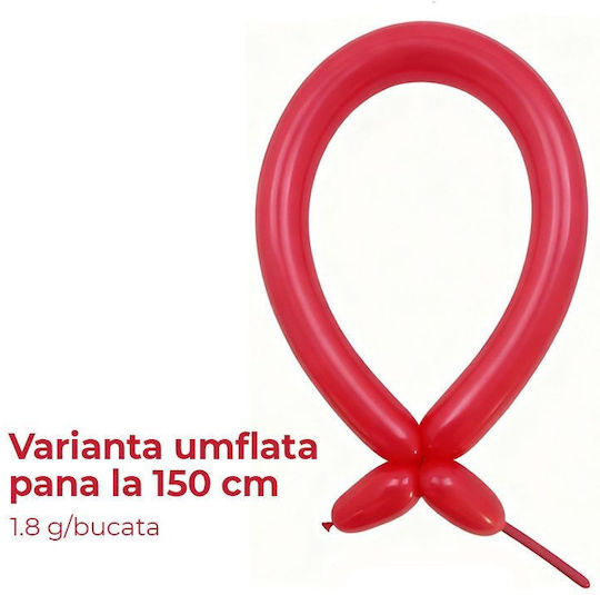 Compoziție Cu 50 Baloane Flori Roșii 30 Cm