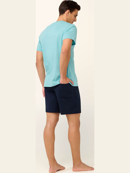 Vamp Summer Men's Pyjamas Light Blue