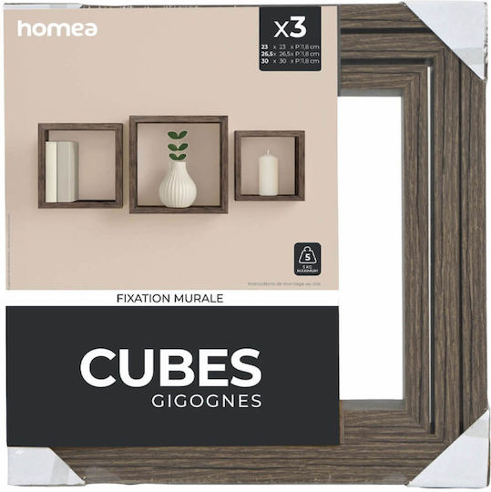 Ράφια Cubes Noyer (3τμχ) 30x11.8x30εκ.