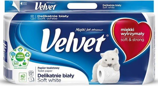Raw-Pol Toilet Paper 8 Rolls 3 Ply 5906142910694