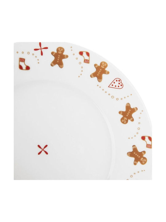 Lumarko Porcelain White Dessert Plate with Diameter 20cm