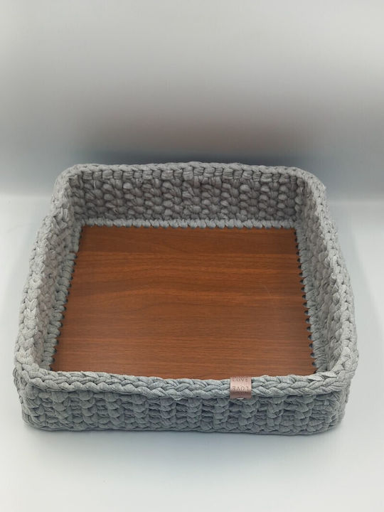 Aristourgimata Bamboo Gray Storage Basket