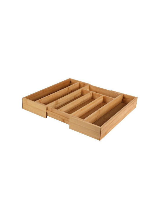 Opening Wooden Drawer Cutlery Tray 35.5x30.5x4.5cm Brown