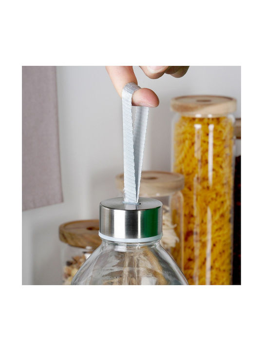 Orion Glass Water Bottle With Screw Lid Transparent 1000ml