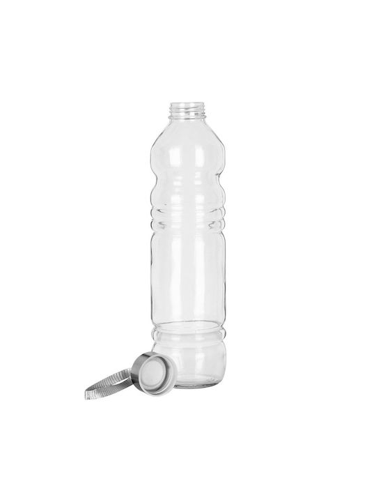 Orion Glass Water Bottle With Screw Lid Transparent 1000ml