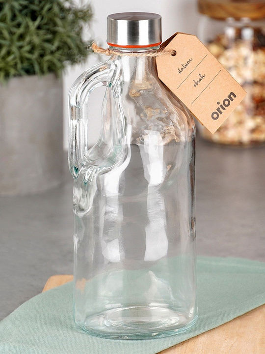 Orion Glas Dekanter zum Servieren von Wein 25cm mit Verschluss Transparente 1150ml