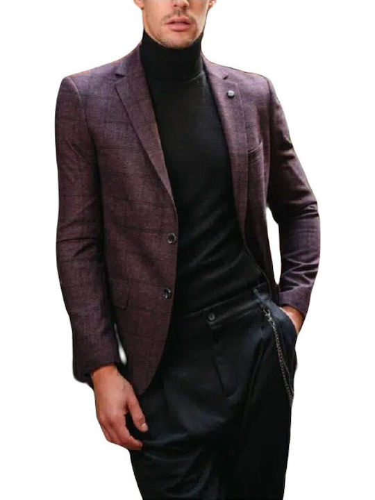 Vittorio Men's Suit Jacket Burgundy