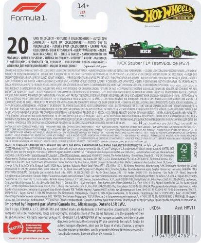 Mattel Premium Αυτοκινητάκι Formula 1