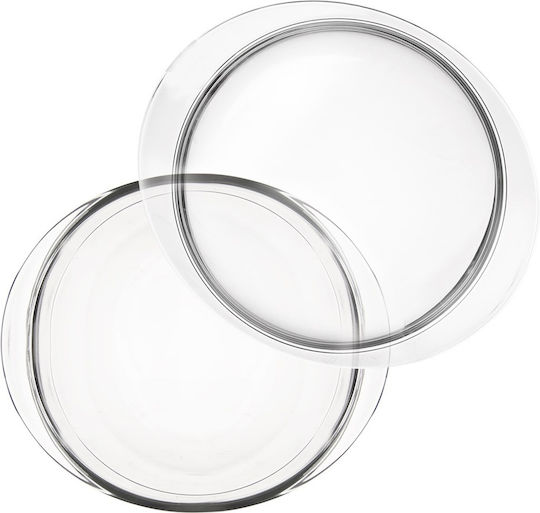 Orion Rundes Hitzebeständiges Kochgeschirr Glas mit Deckel 27x23x11,5cm