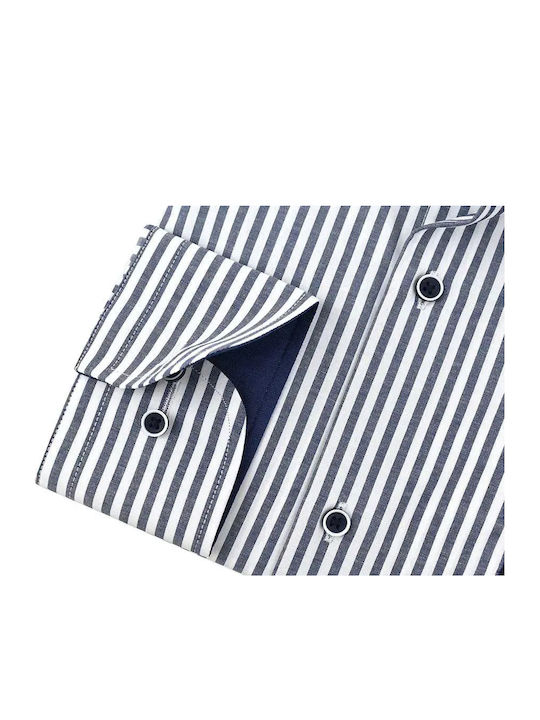 Long Sleeve Shirt in Narrow Fit Blue