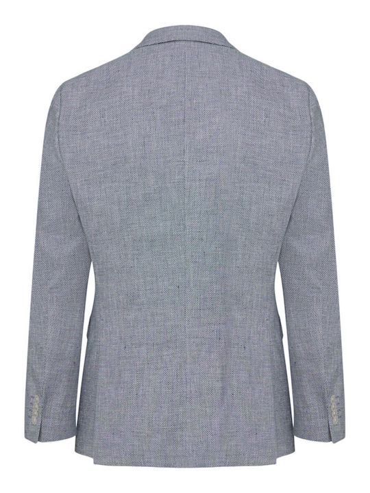 H Hutson Men's Summer Suit Jacket Slim Fit Blue
