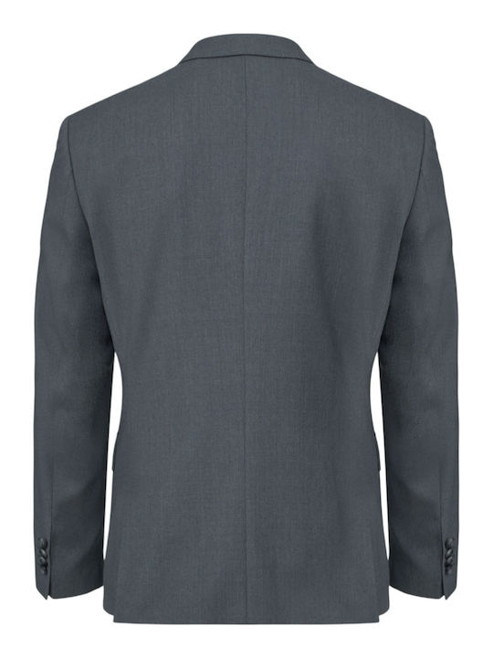 Men's Winter Suit Jacket Slim Fit Grey