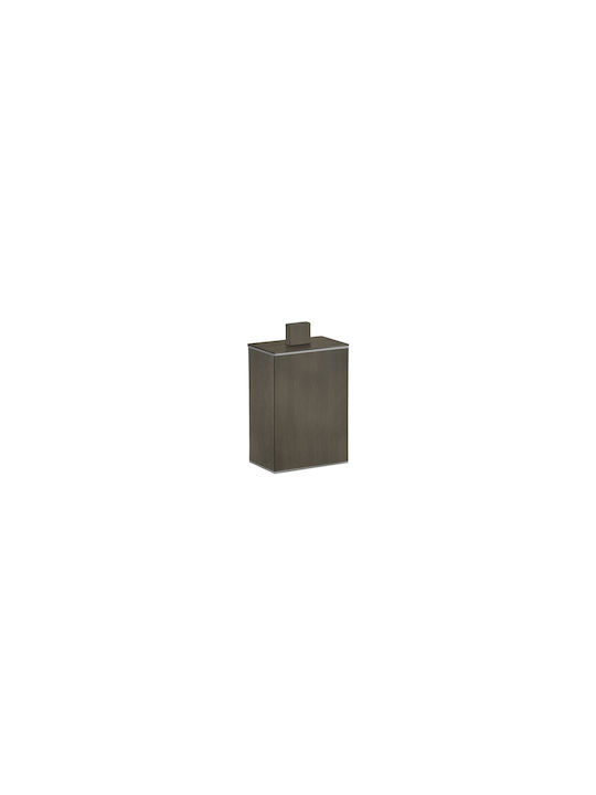 Sanco 80102-M118 Badezimmerbox mit Saugnapf für Baumwolle Grau