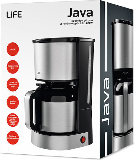 Life Java Καφετιέρα Φίλτρου 800W