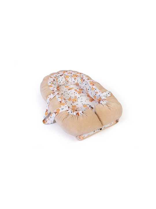 Dimcol Baby Pillow Nest Cute Fox White-Beige 60x85cm