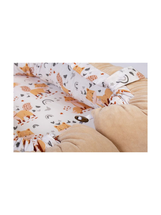 Dimcol Baby Pillow Nest Cute Fox White-Beige 60x85cm
