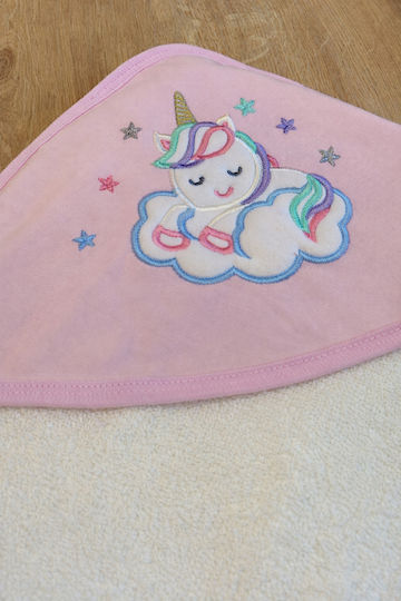 SteweHome Baby Hooded Towel Unicorn 100x100cm