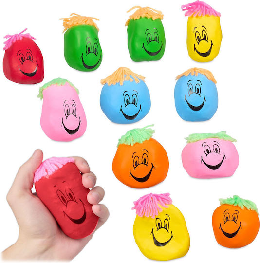 Set 12 Bile Antistres Relaxdays Latex 8x5cm Multicolore