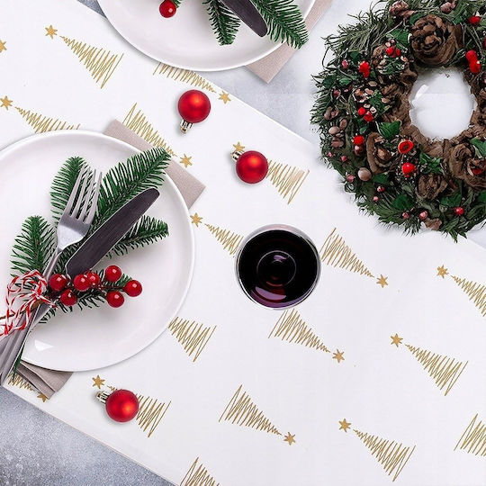 Orion Christmas Tablecloth Fabric Runner Trees 130x32cm